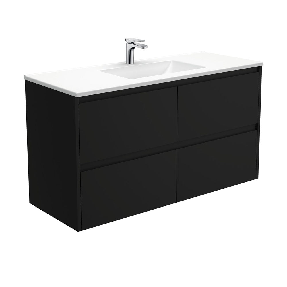 Vanessa Amato Satin Black Wall-Hung Vanity