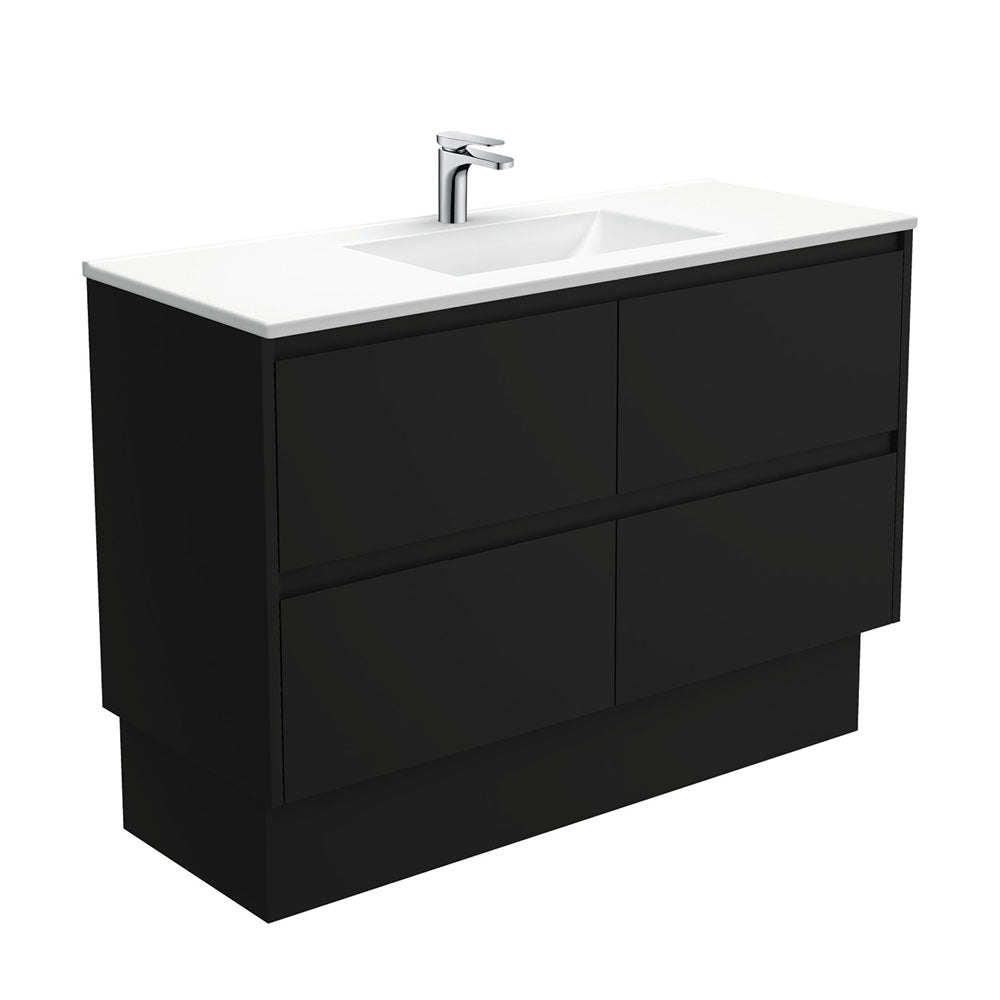 Vanessa Amato Satin Black Vanity On Kick