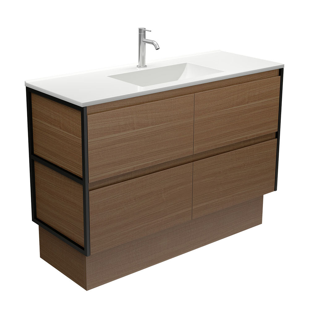 Vanessa Amato Walnut Vanity On Kick