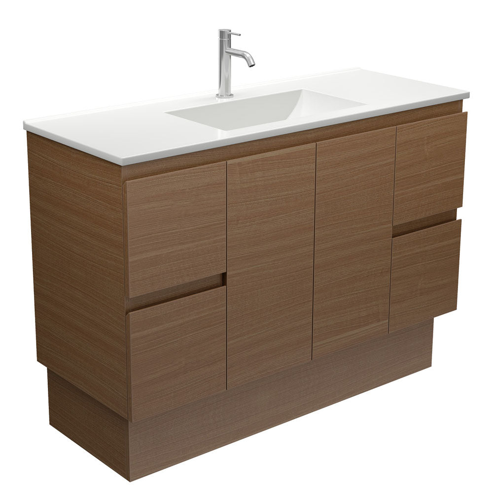 Vanessa Edge Walnut Vanity on Kick