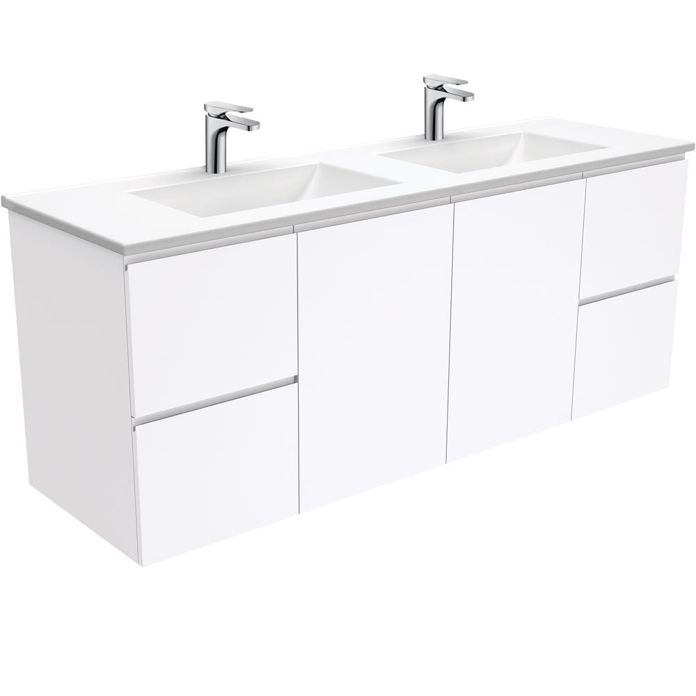 Vanessa Fingerpull Gloss White Wall-Hung Vanity