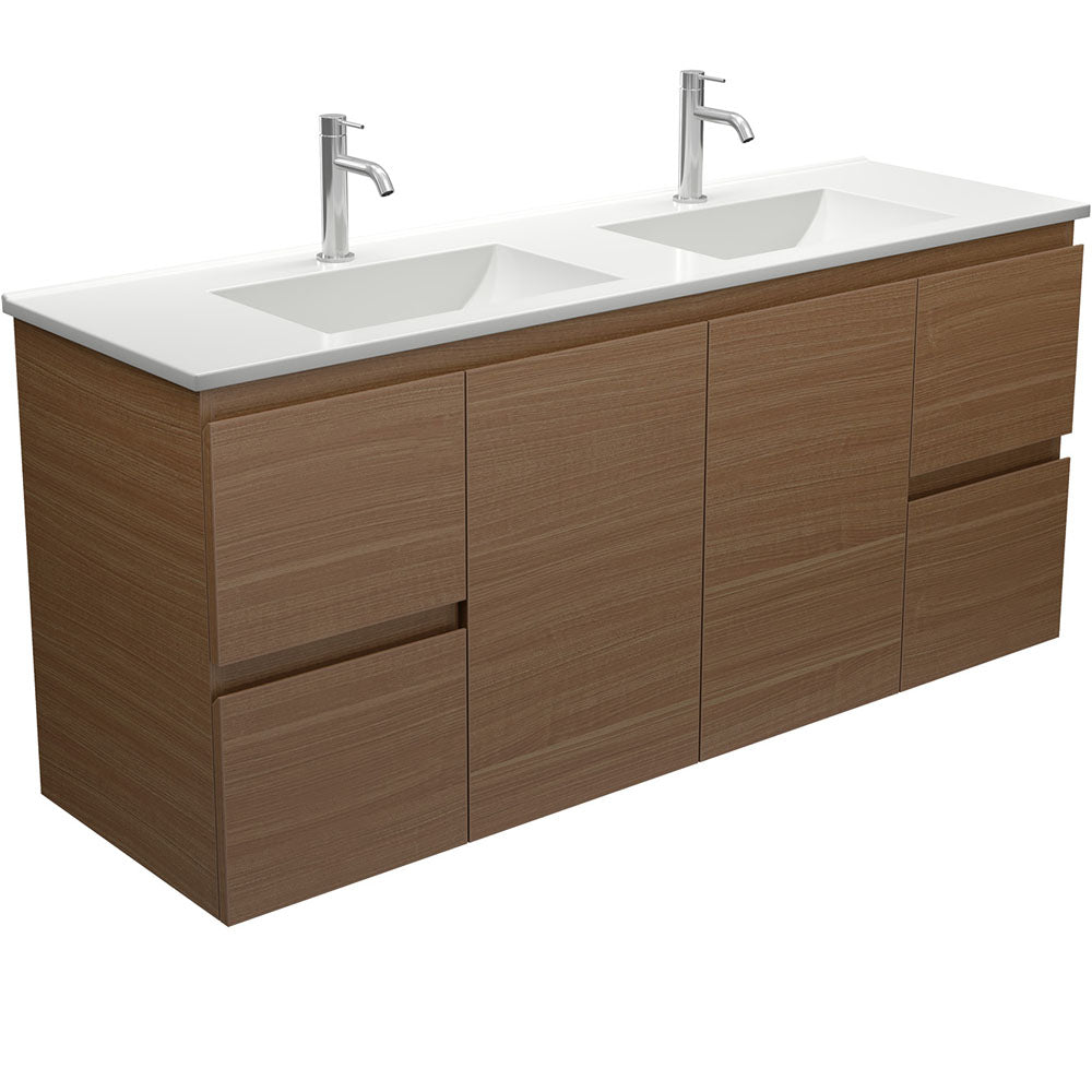 Vanessa Edge Walnut Wall Hung Vanity