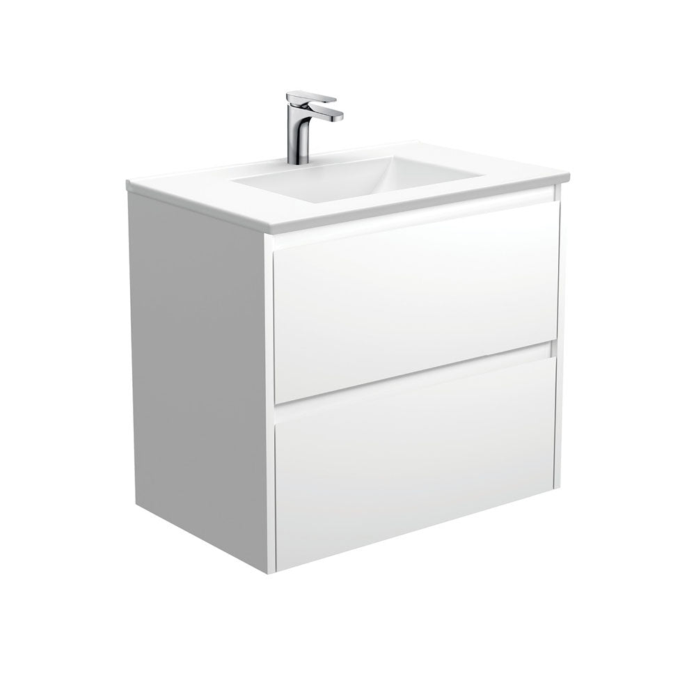 Vanessa Amato Satin White Wall-Hung Vanity