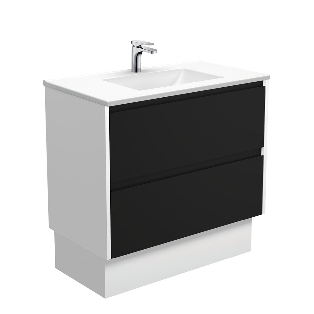 Vanessa Amato Satin Black Vanity On Kick