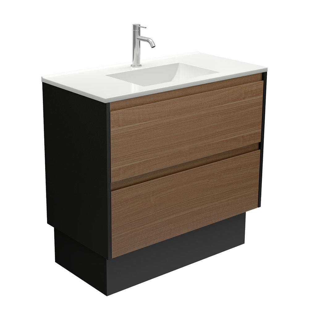 Vanessa Amato Walnut Vanity On Kick