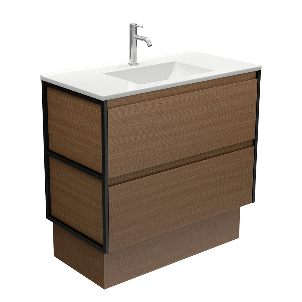 Vanessa Amato Walnut Vanity On Kick