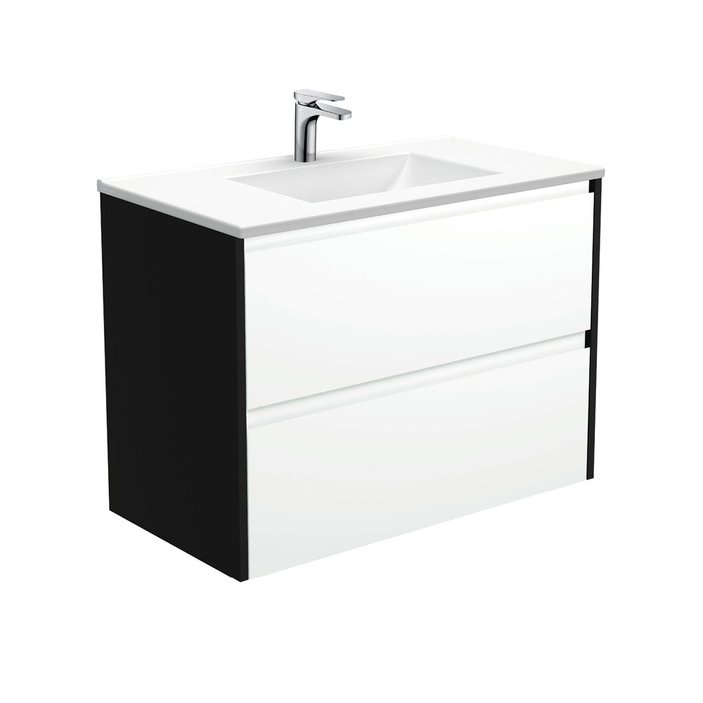 Vanessa Amato Satin White Wall-Hung Vanity