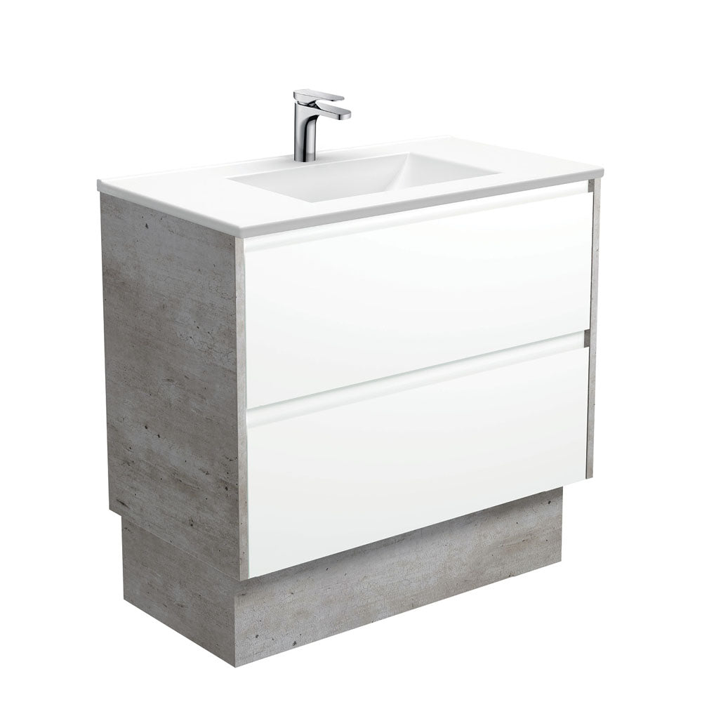 Vanessa Amato Satin White Vanity On Kick