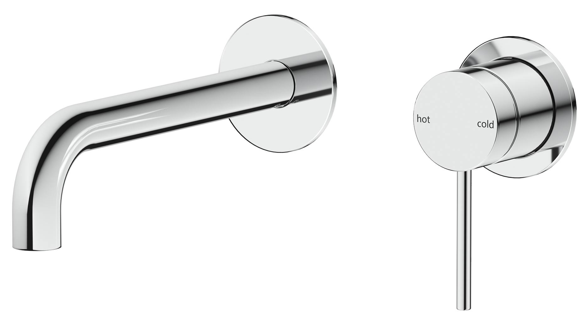 Mica Wall-Spout Combo - Curved Spout - 2P - TRIM KIT ONLY - Neche Interiors