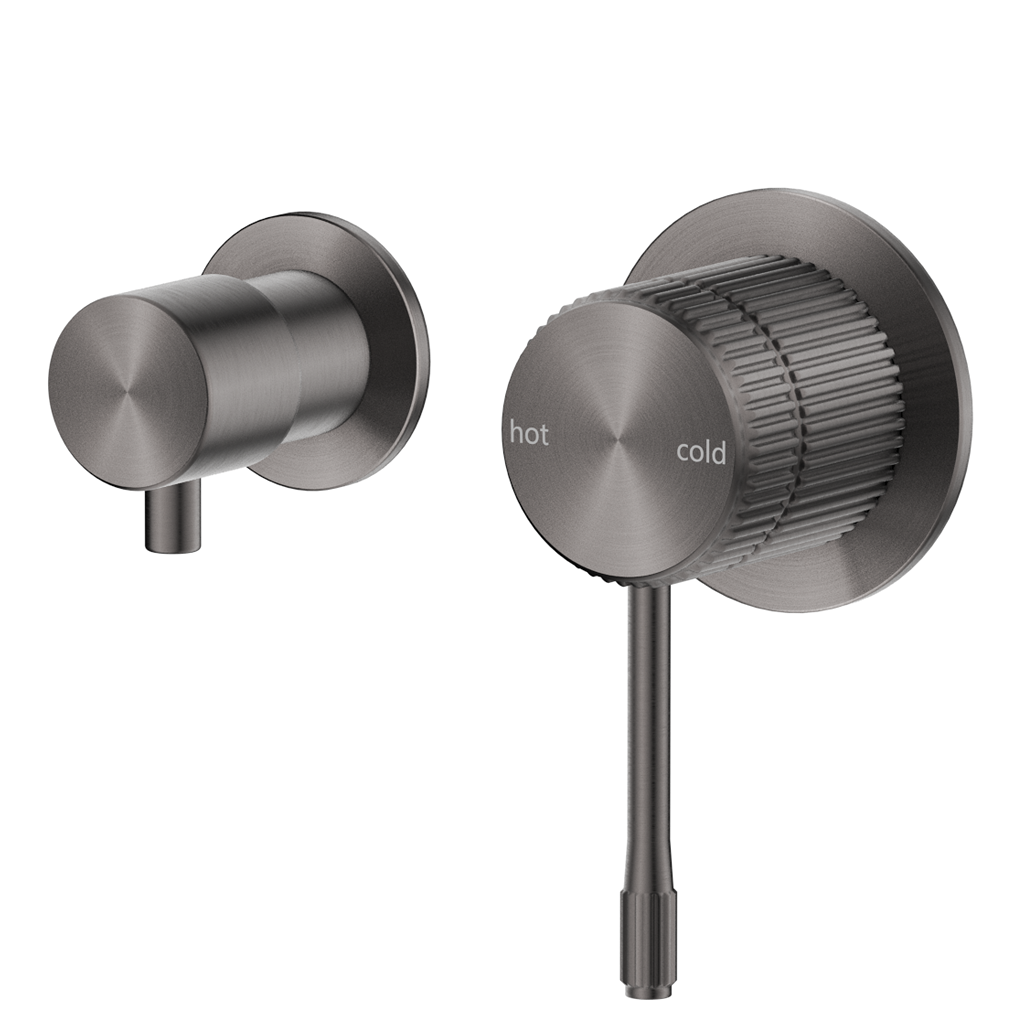 Mica Fluted Shower Mixer Diverter - Sideways - Neche Interiors
