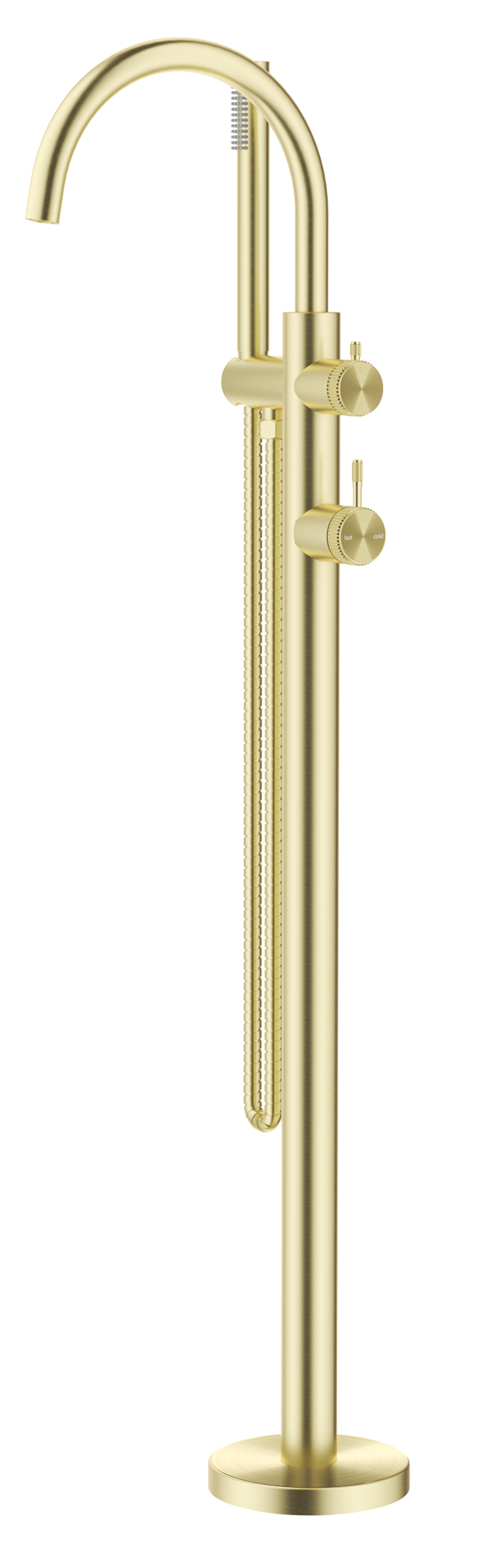 Mica Fluted Freestanding Bath Mixer with Hand Shower - Neche Interiors