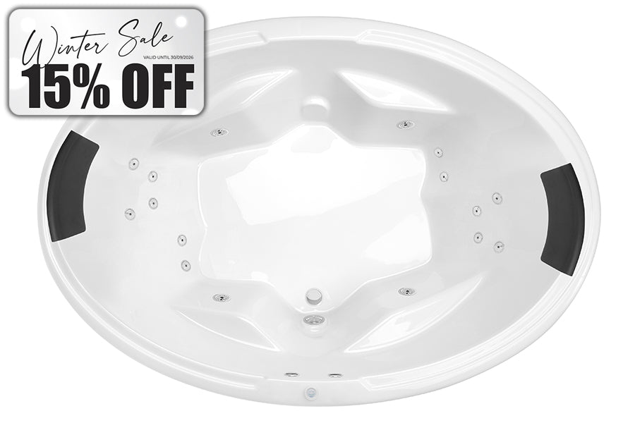 Decina Duo 1850 Contour 16-Jet Spa Bath