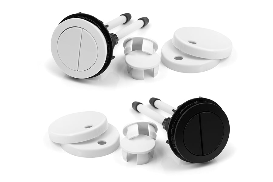 Toilet Flush Round Button and Trim Set