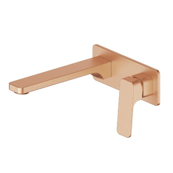 Swept Wall Basin/Bath Mixer with Faceplate