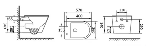 Alzano Wall Hung Pan and Geberit Cistern Set - Neche Interiors