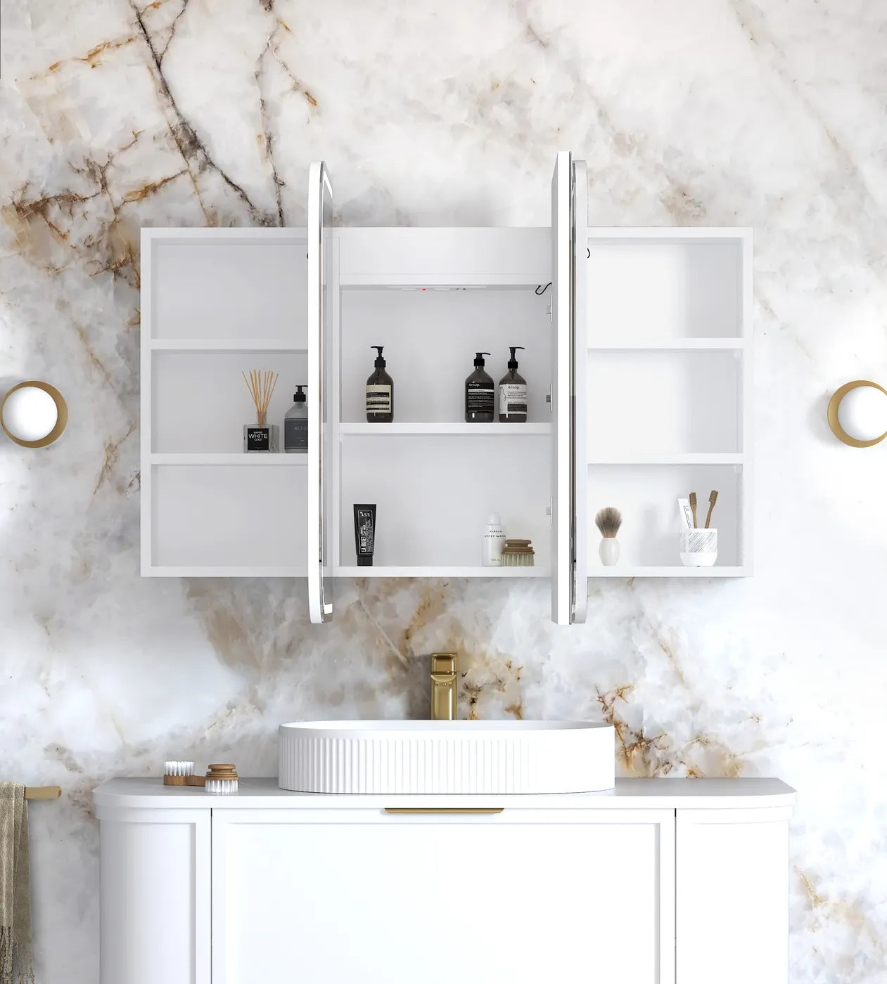 Newport LED Shaving Cabinet - Neche Interiors