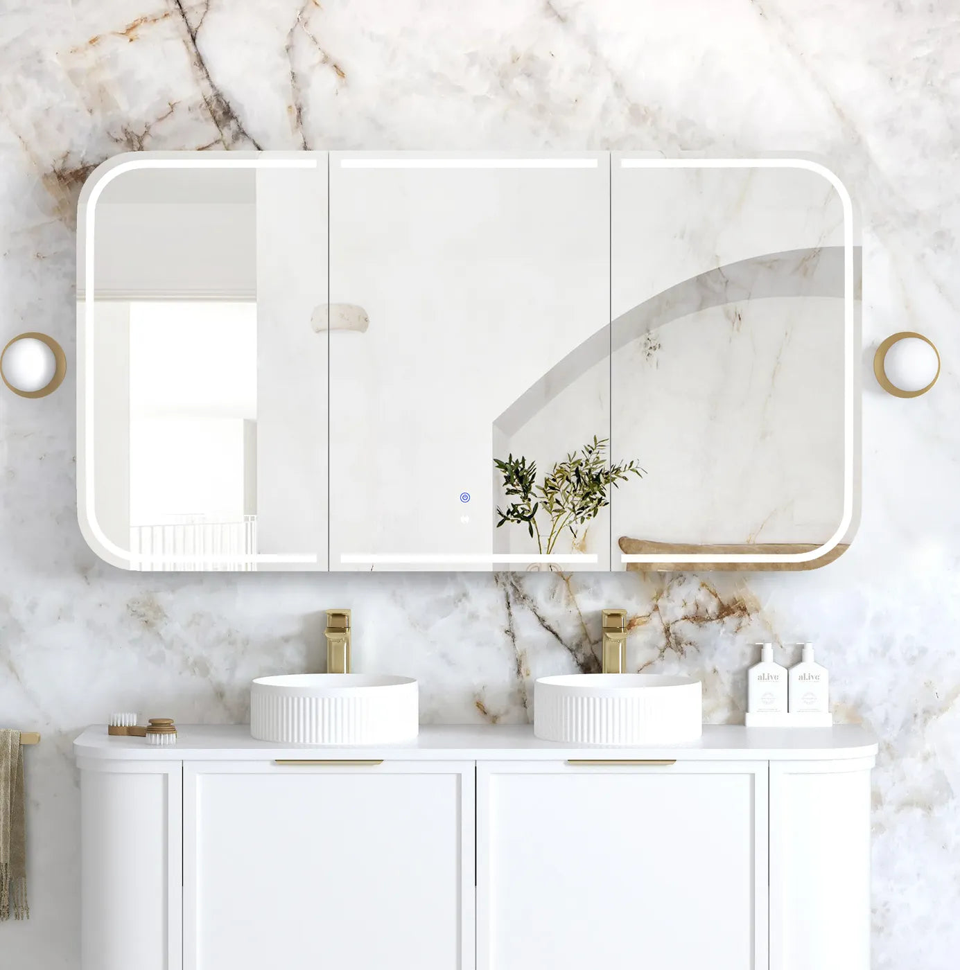 Newport LED Shaving Cabinet - Neche Interiors