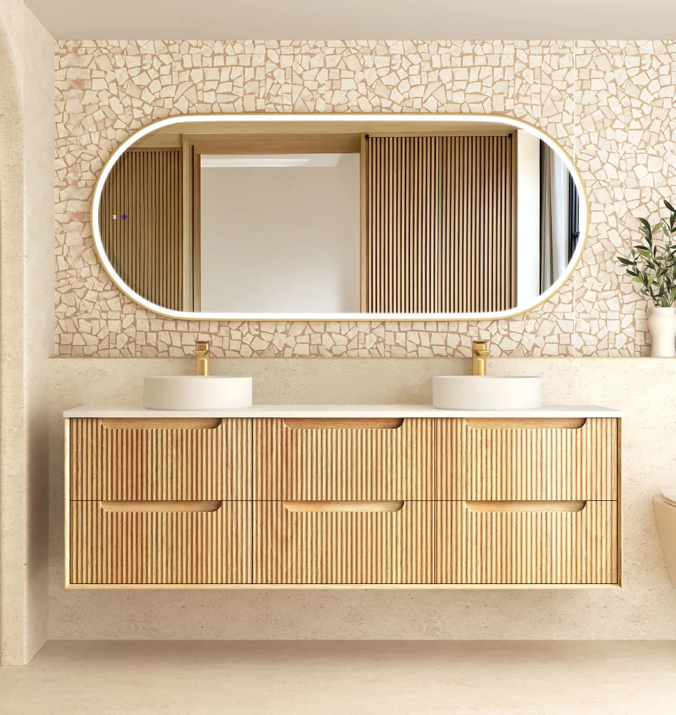 The Byron Collection - Fluted Woodland Oak - Neche Interiors