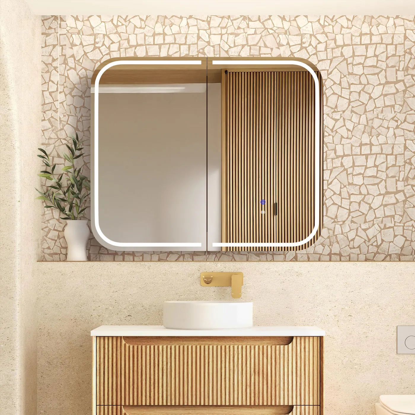 Newport LED Shaving Cabinet - Neche Interiors