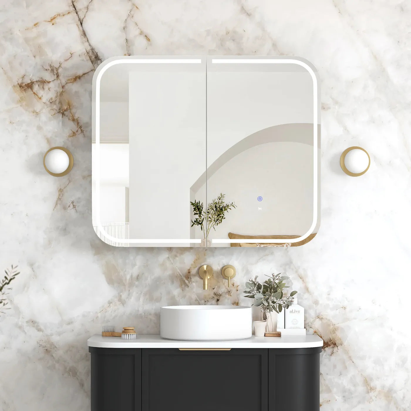 Newport LED Shaving Cabinet - Neche Interiors