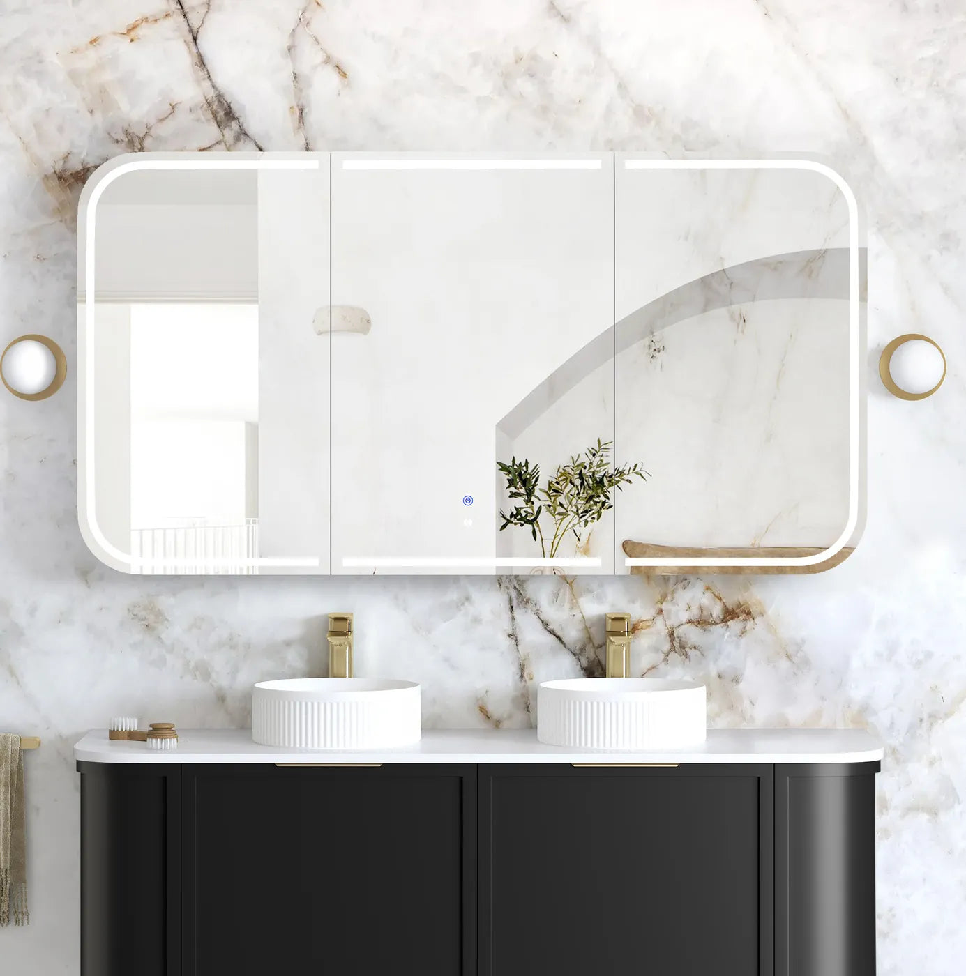Newport LED Shaving Cabinet - Neche Interiors