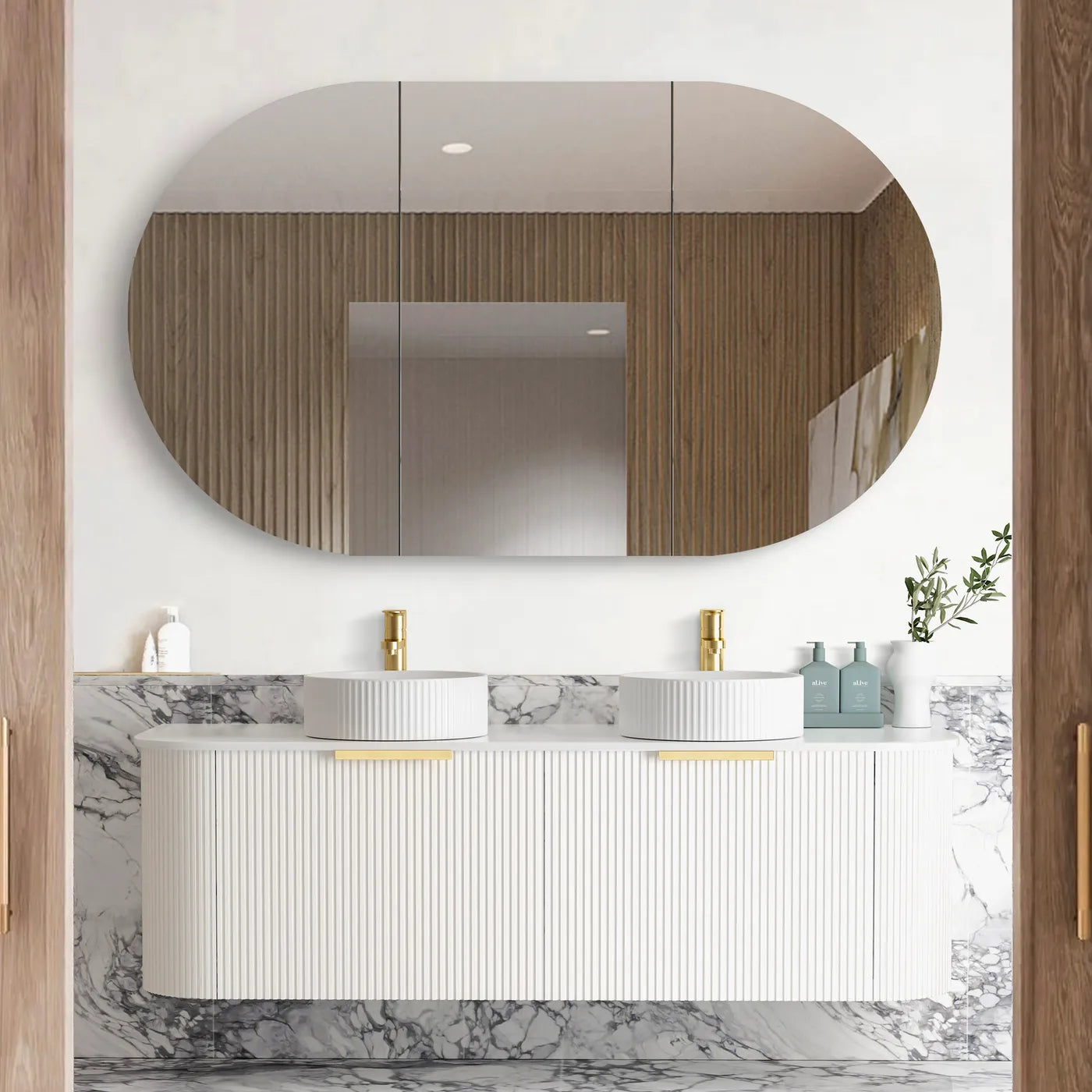 The Bondi Collection - Fluted Satin White - Neche Interiors