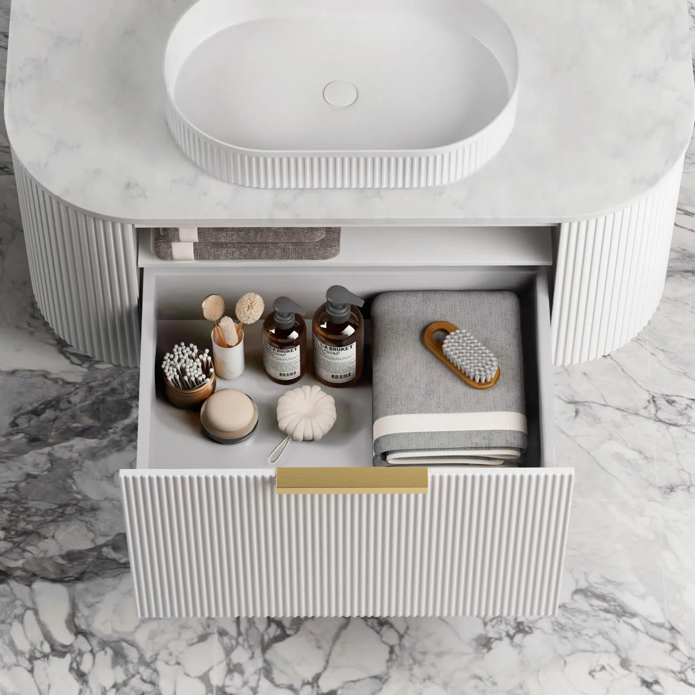 The Bondi Collection - Fluted Satin White - Neche Interiors