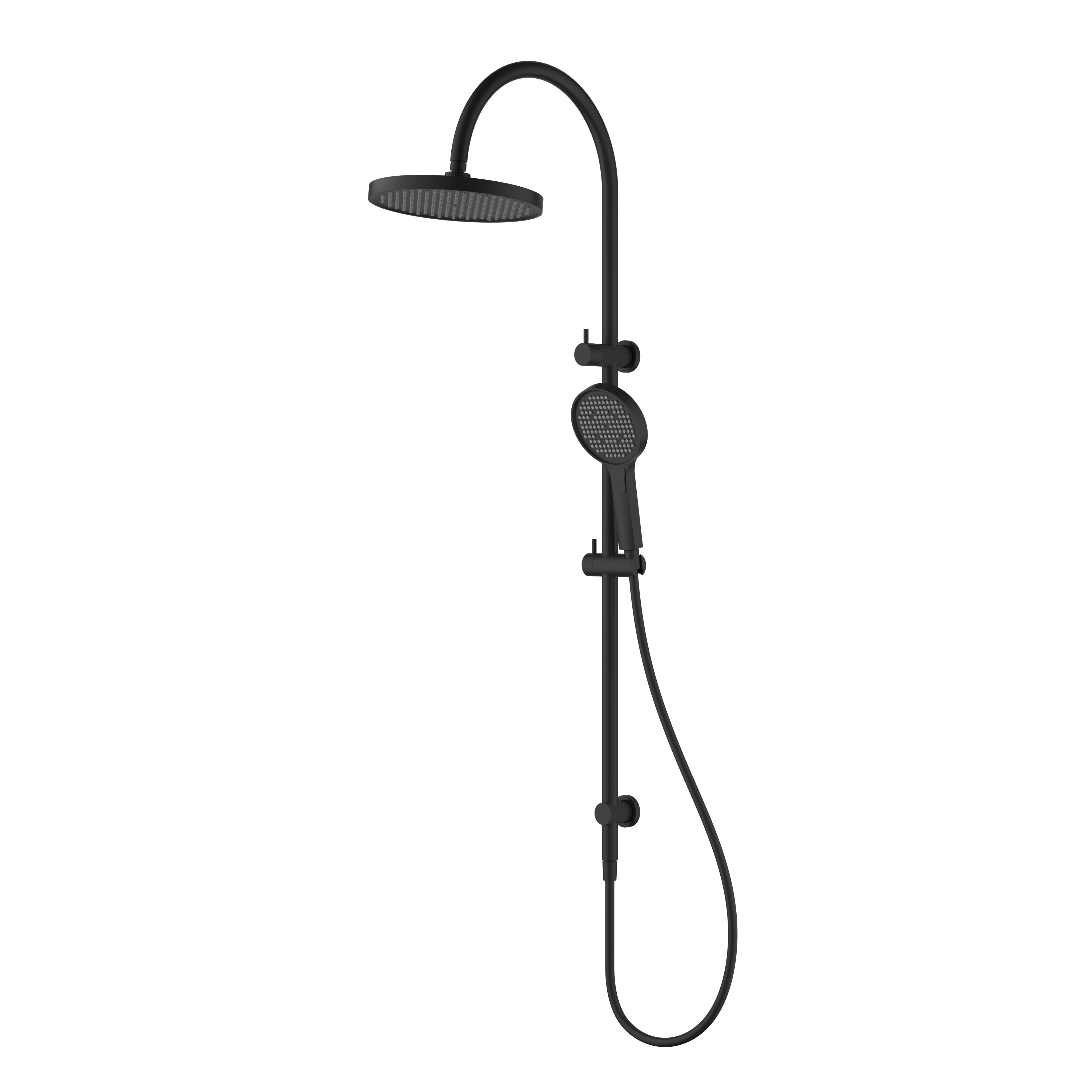 Linie Round Multi-Function Shower Set 250 mm - Matt Black
