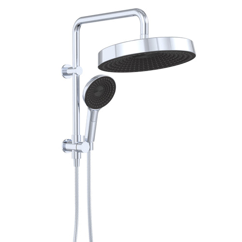 Kuro Twin Half-Rail Shower, Round Head