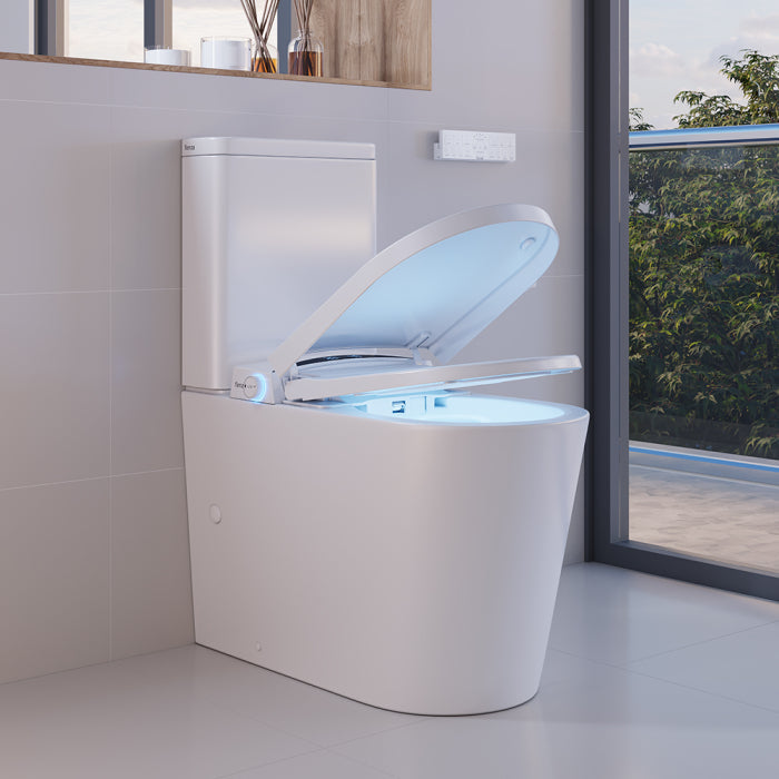 Fienza Sona Smart Toilet lifestyle view with lid open