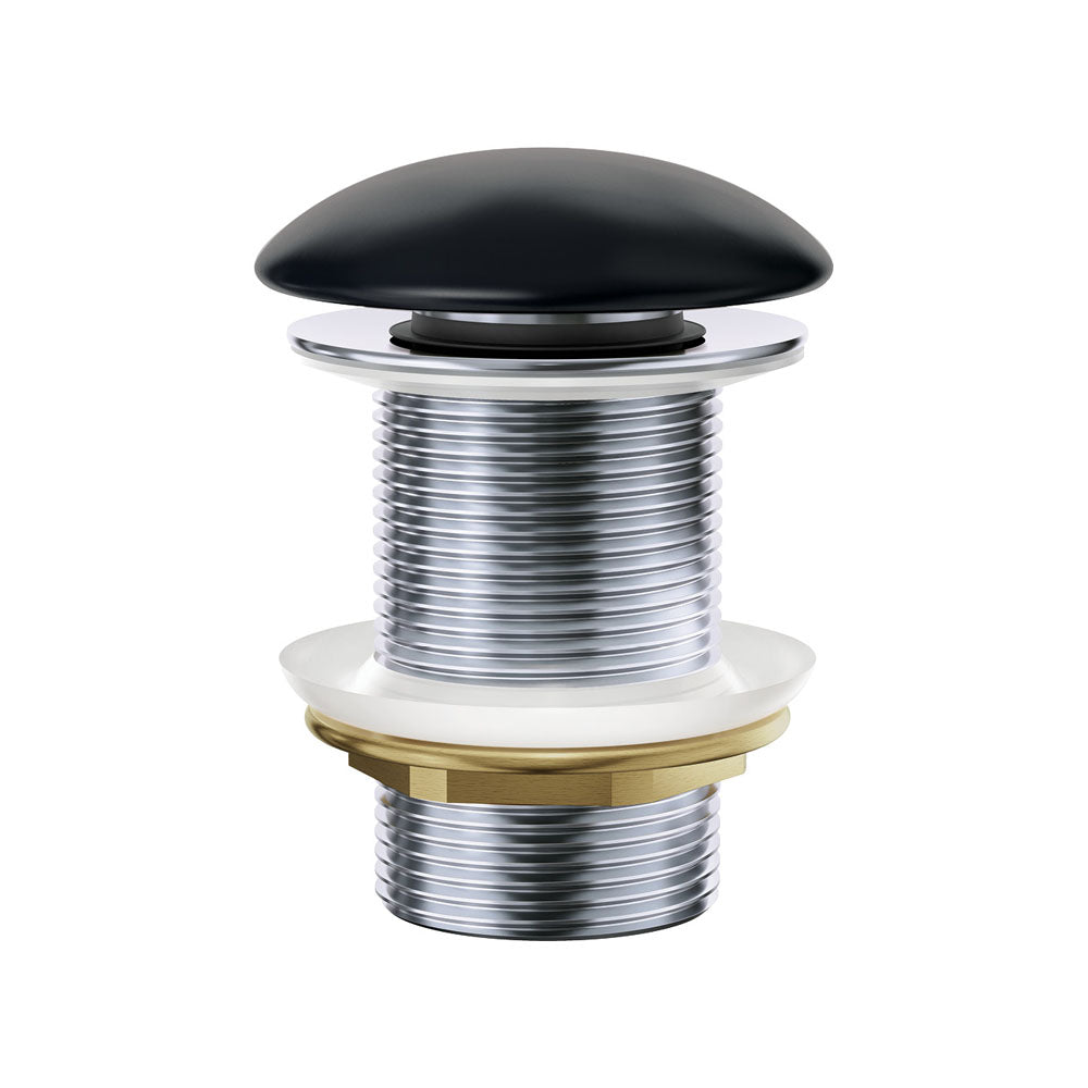Fienza Pop-Up 32mm Non-Overflow Basin Waste, Matte Black Ceramic Cap WAS59MB