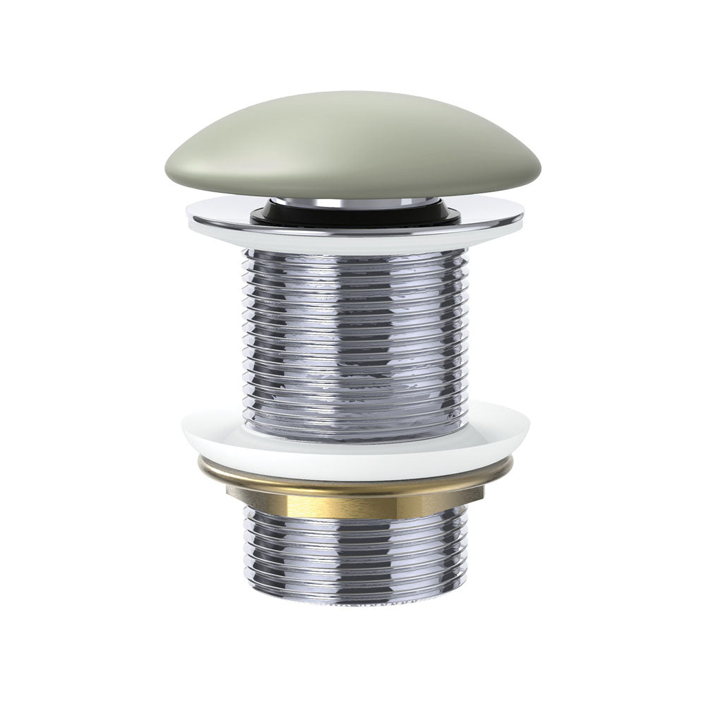 Fienza Pop-Up 32mm Non-Overflow Basin Waste, Matte Olive Ceramic Cap WAS59MG