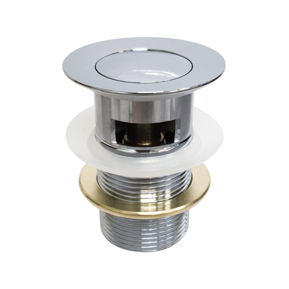 Fienza Flush Pop-Up Waste, 40mm with Overflow, Chrome WAS63