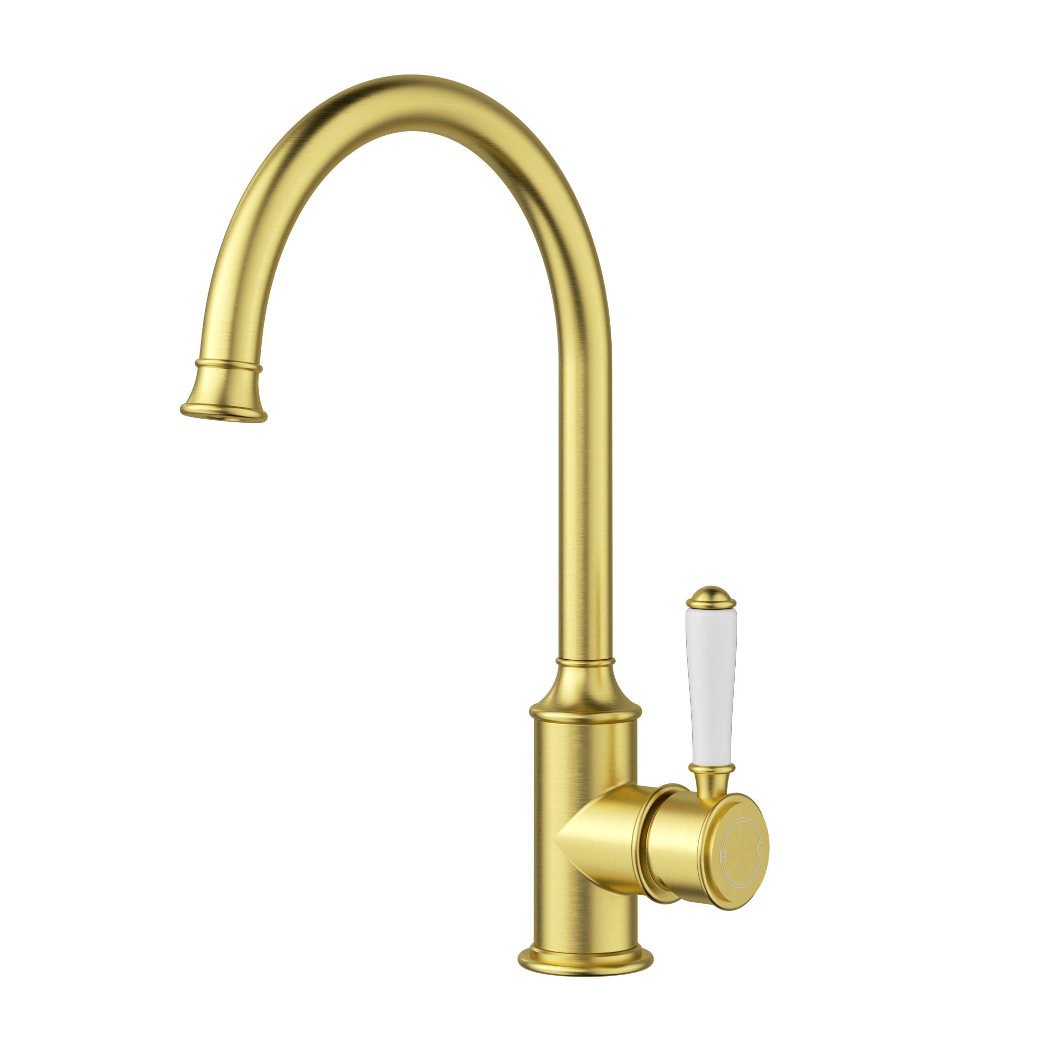 Clasico Sink Mixer Gooseneck / Ceramic Handle - Neche Interiors