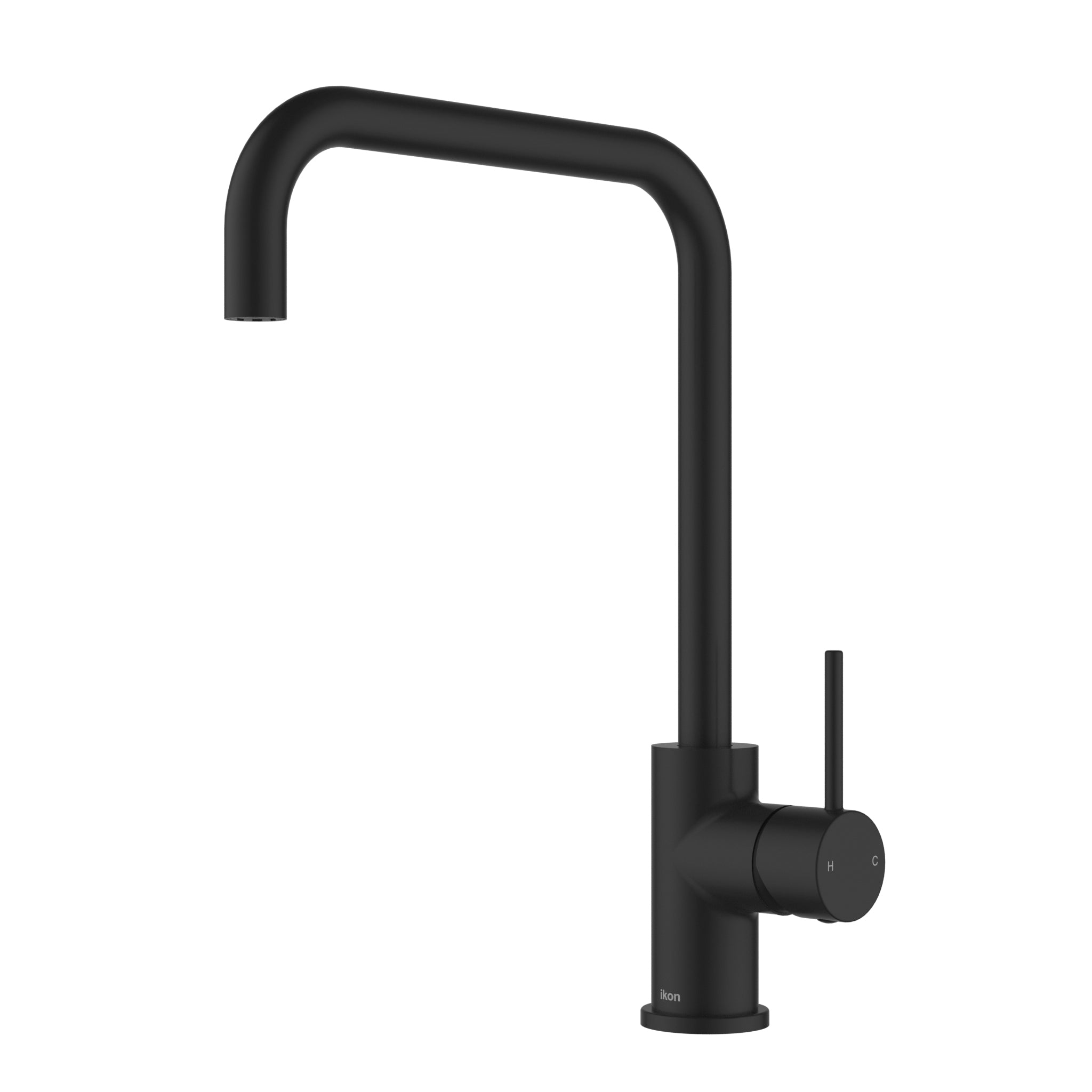 IKON-Hali Square Neck Sink Mixer In Lead Free - Matt Black