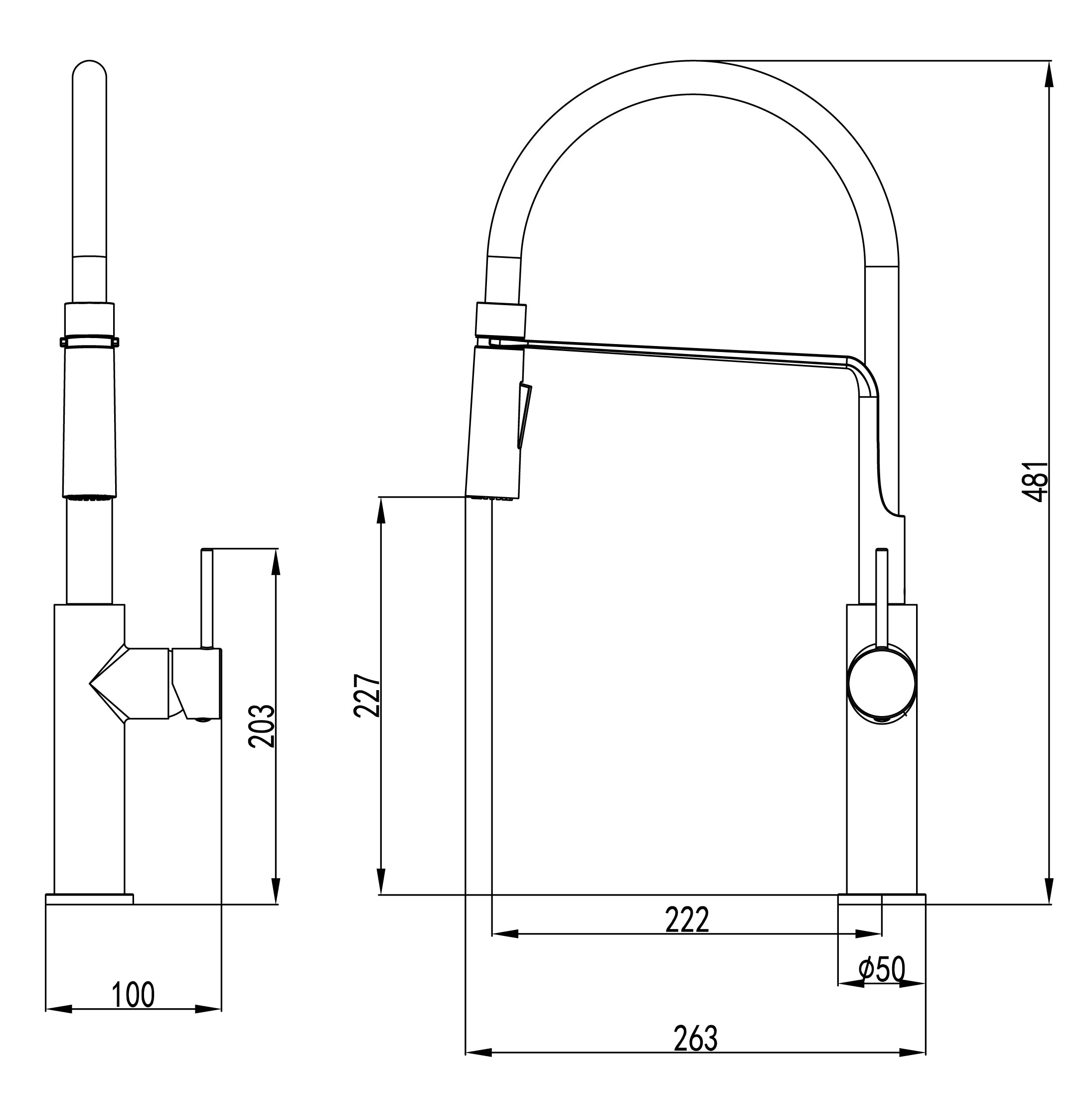 Hali Sink Mixer Multi-function Pull-out