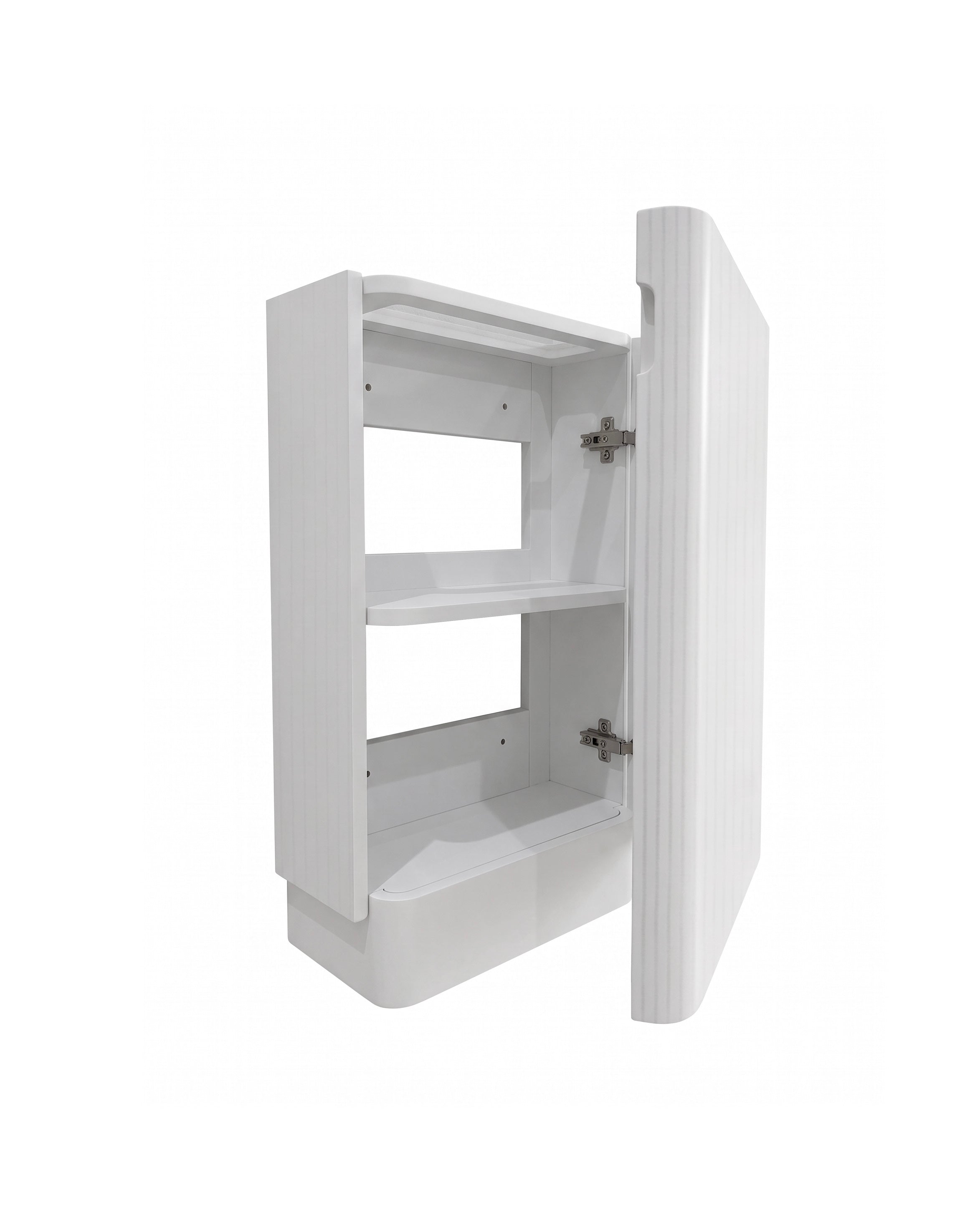 Otti Maxi Space Saver Matte White Curved Floor Standing Vanity