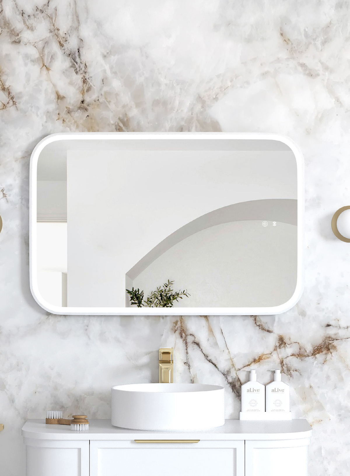 Otti Newport LED Metal Frame Mirror 900mm