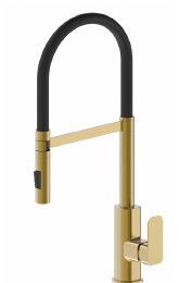 Otti Oskar Pull Out Kitchen Mixer Argent Gold