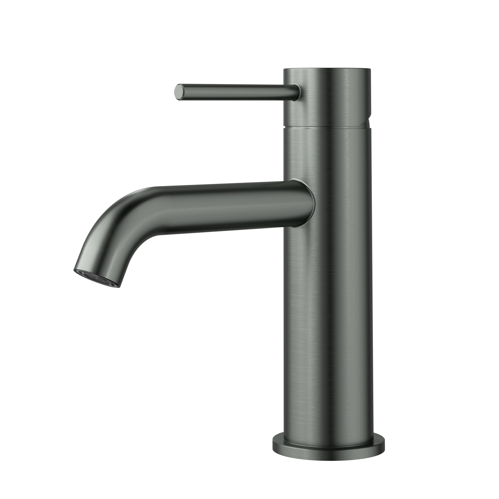 Otus Slimline SS304 Basin Mixer Curved Spout Gunmetal