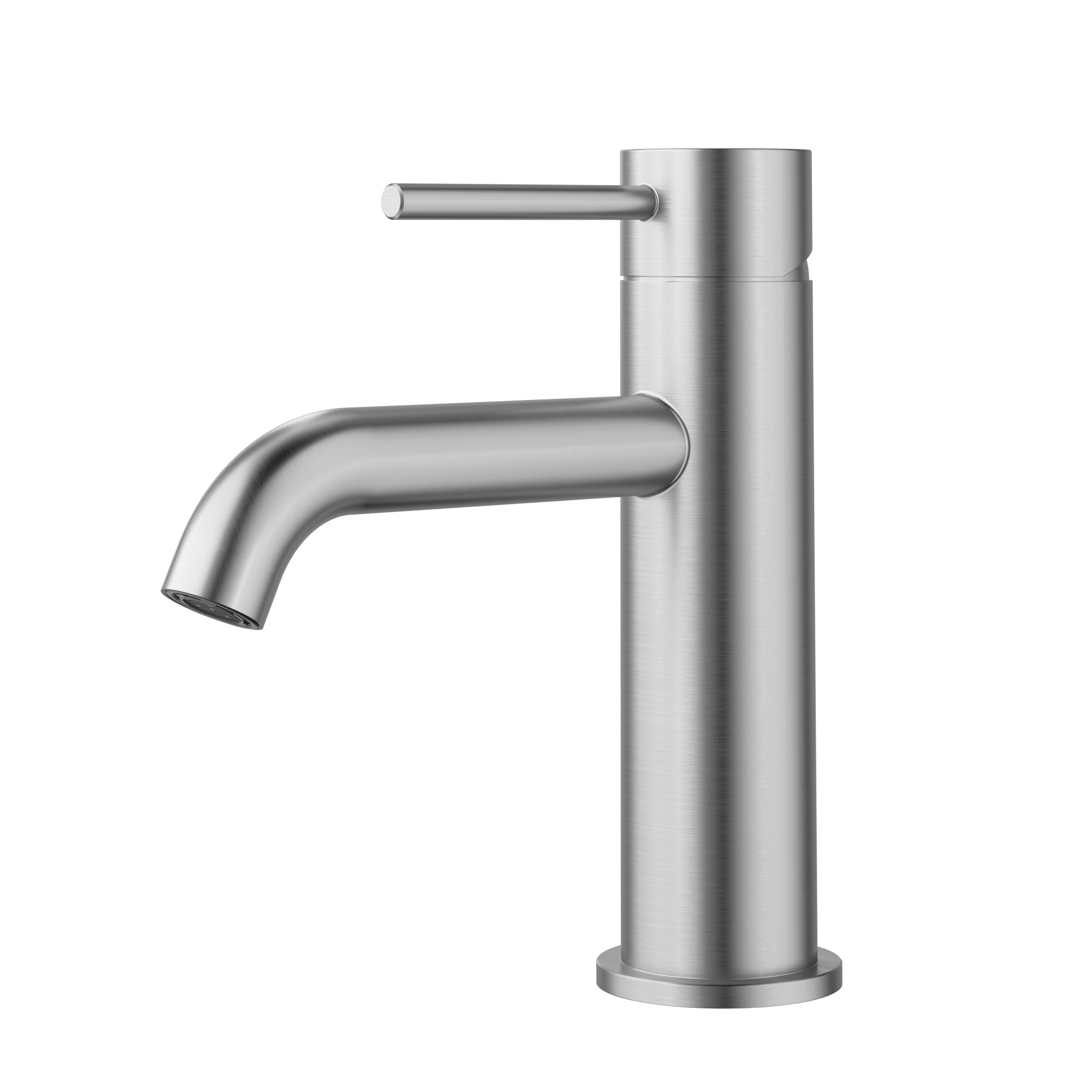 Otus Slimline SS304 Basin Mixer Curved Spout Stainless Steel