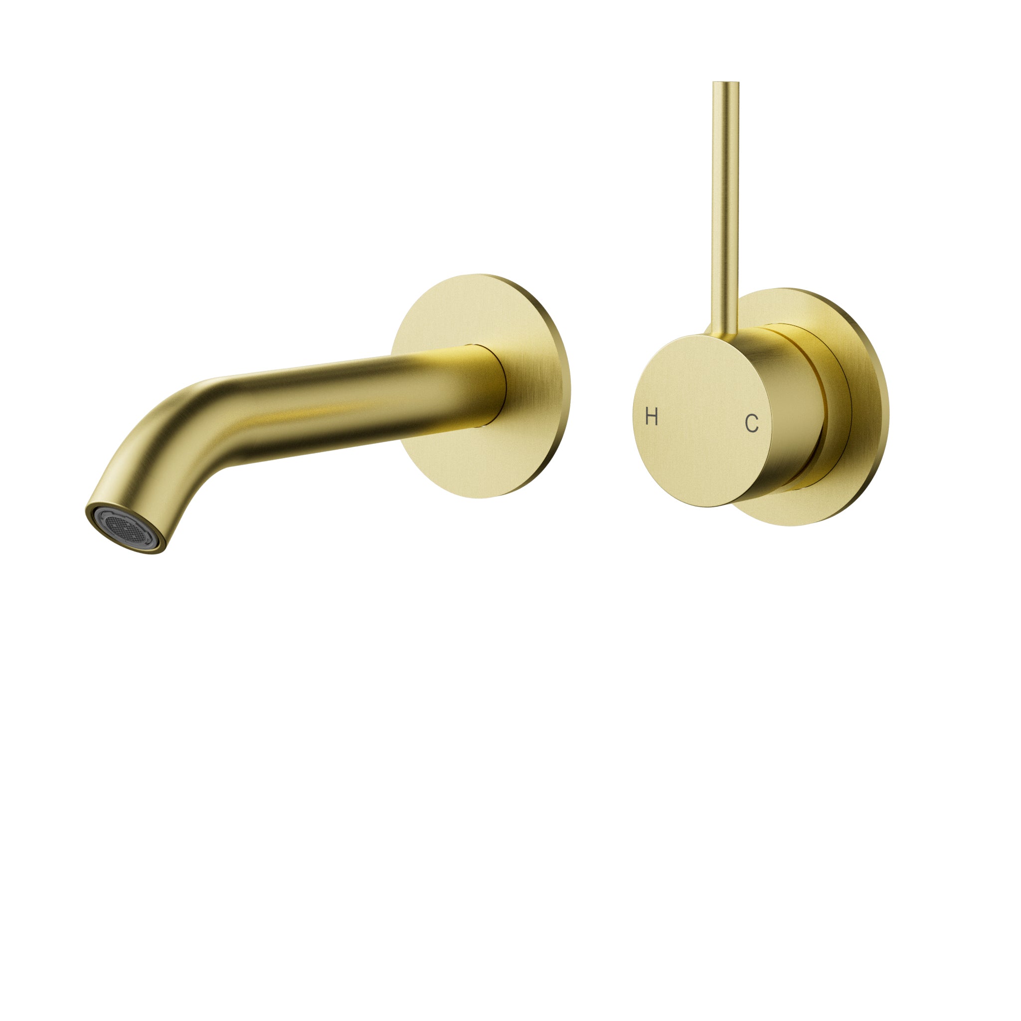 Otus Slimline Lever Up Wall Basin Mixer (Separated Back Plate)