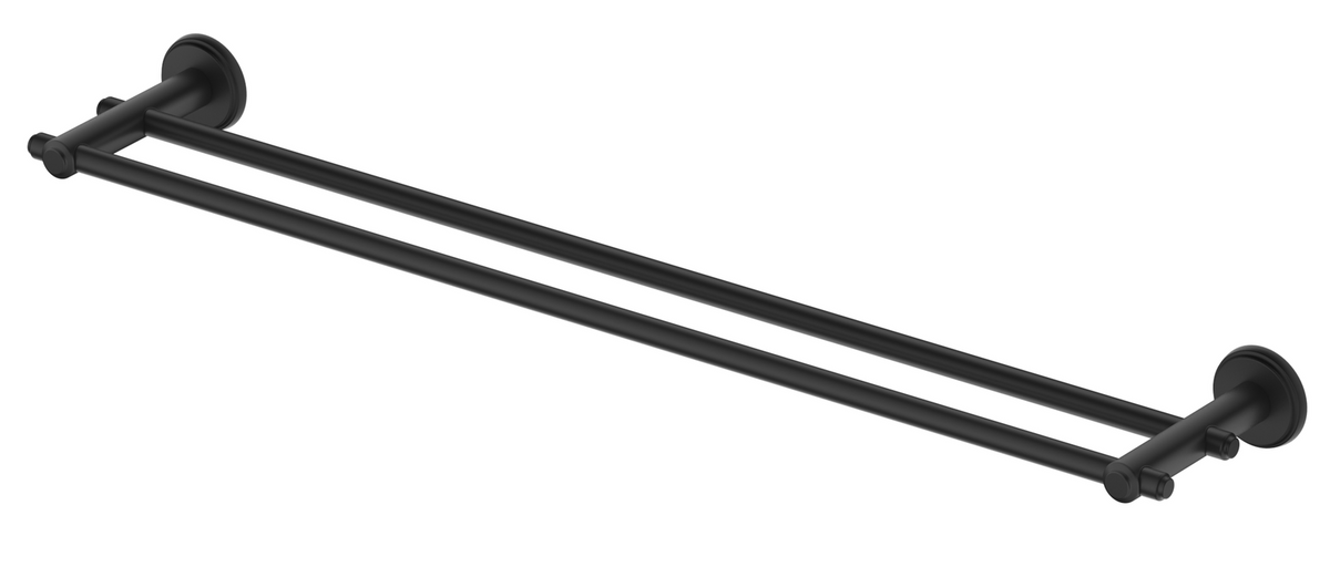 Mica Heritage Double Towel Rail – Black