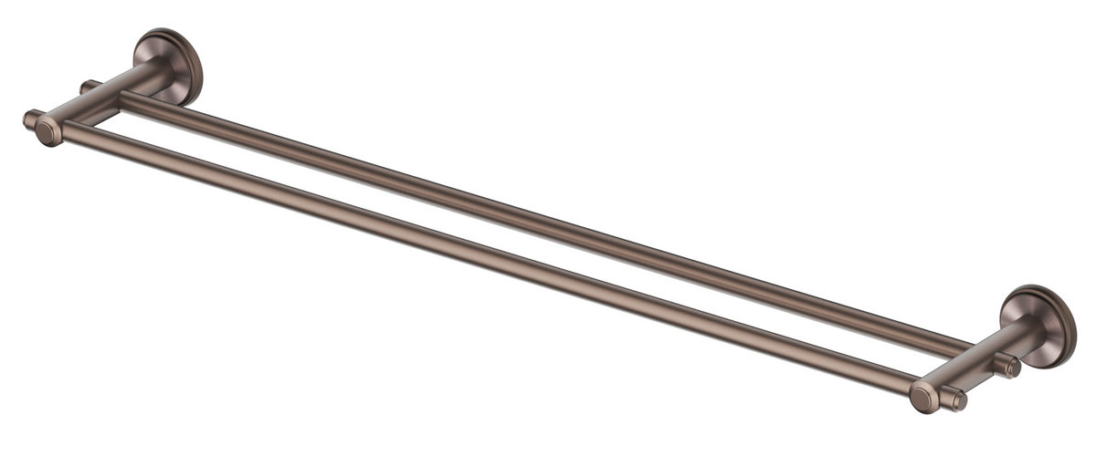 Mica Heritage Double Towel Rail – Dusk Bronze