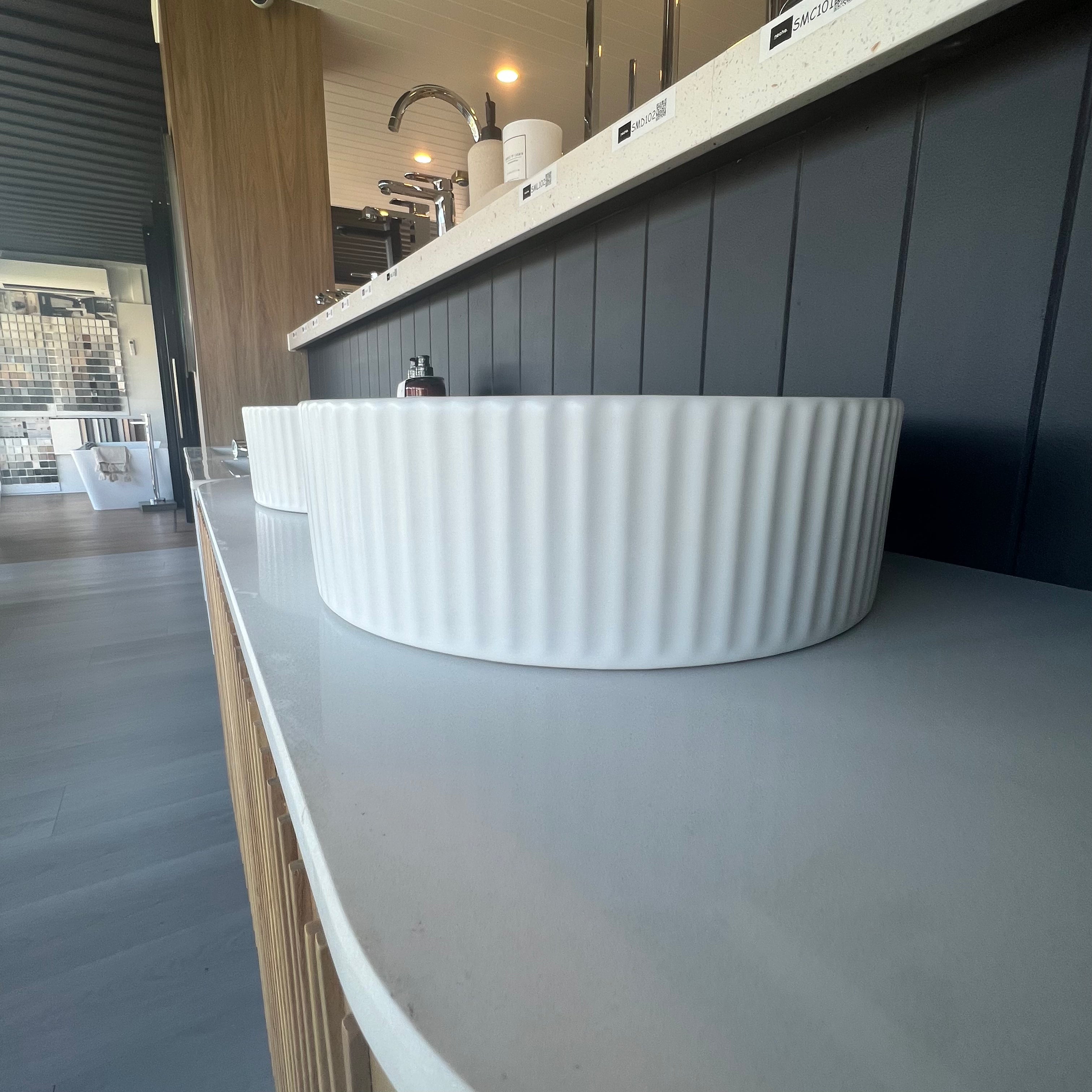 Round Fluted Counter Top Basin - Neche Interiors