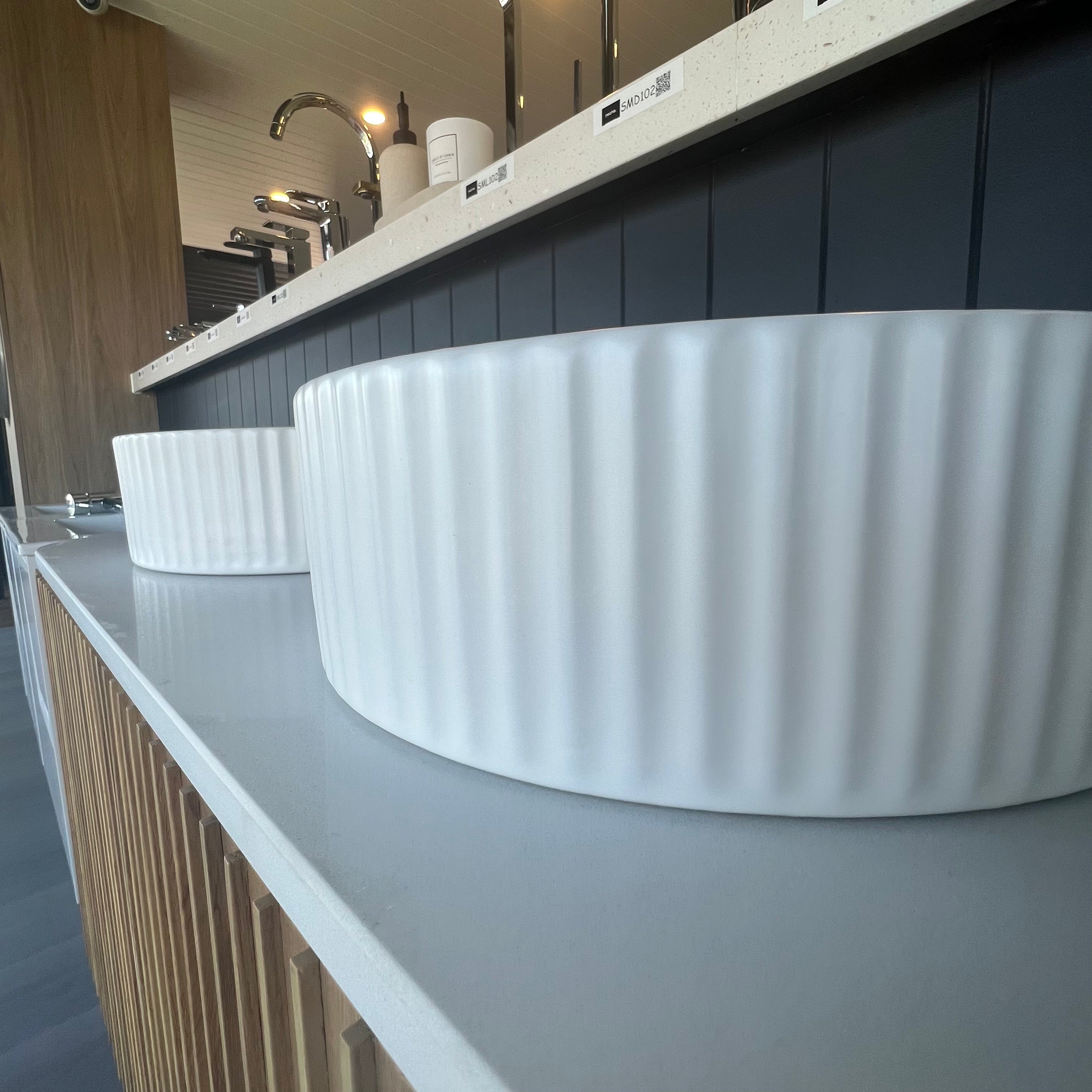 Round Fluted Counter Top Basin - Neche Interiors