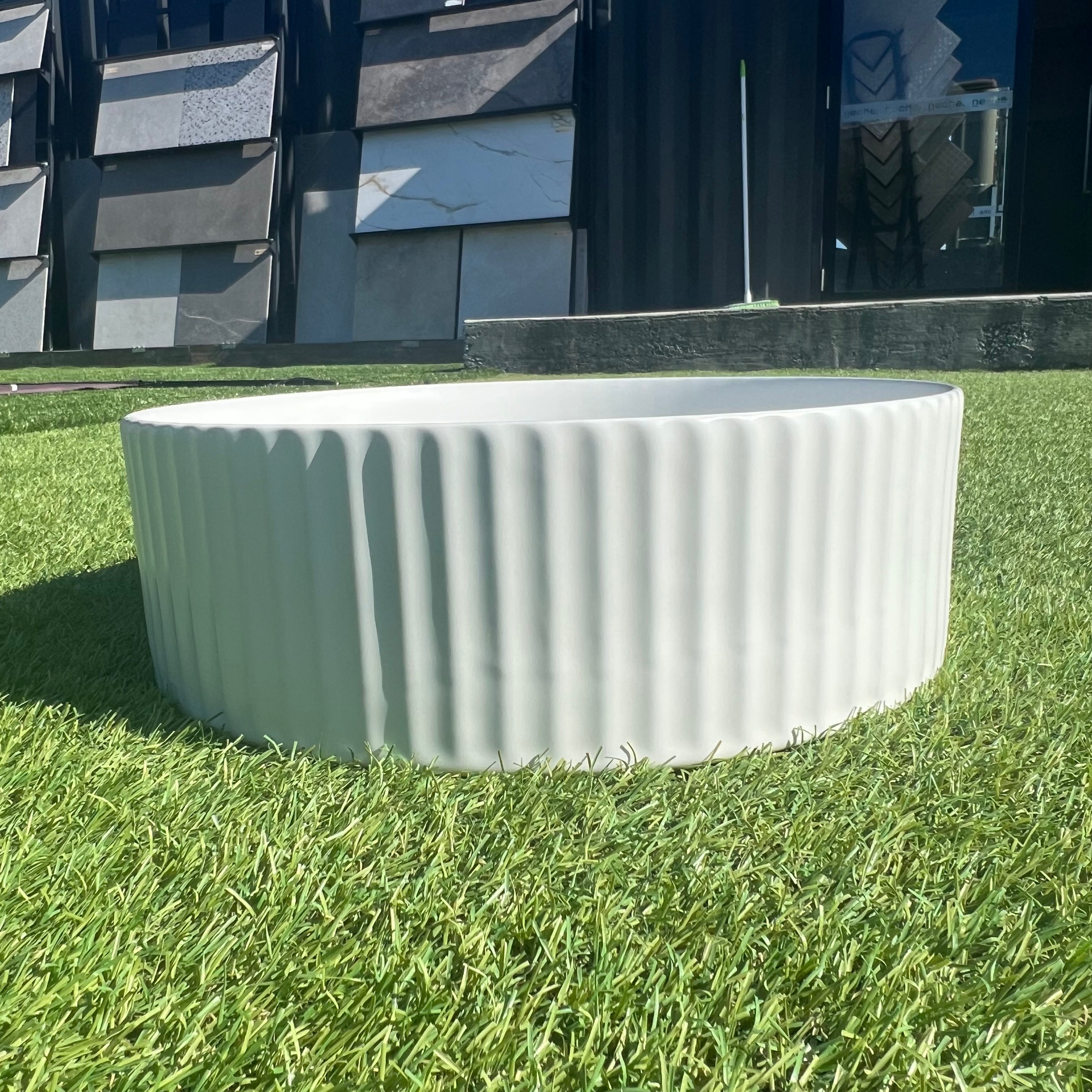 Round Fluted Counter Top Basin - Neche Interiors