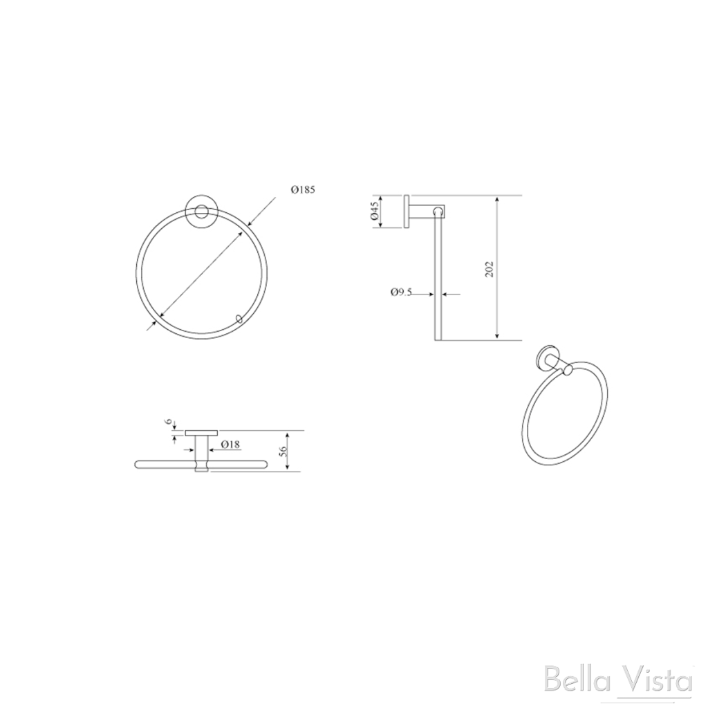 Mica Hand Towel Ring - Neche Interiors