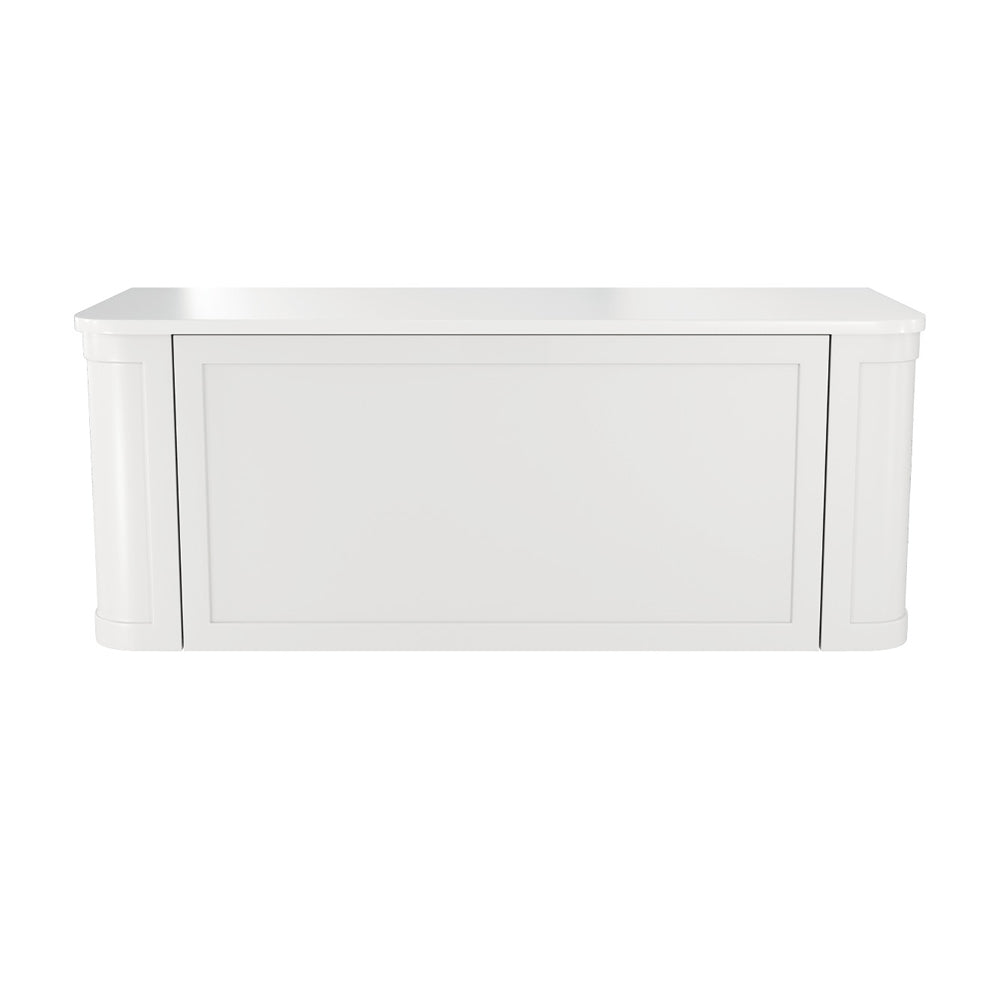 Mila Curved Satin White Cabinet