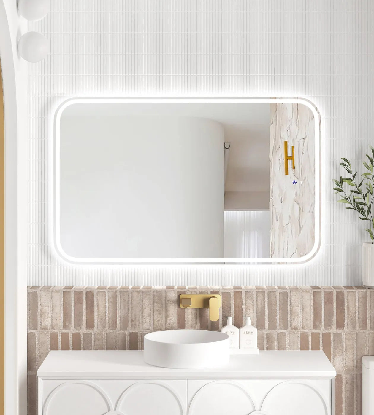 Newport LED Frameless Mirror - Neche Interiors